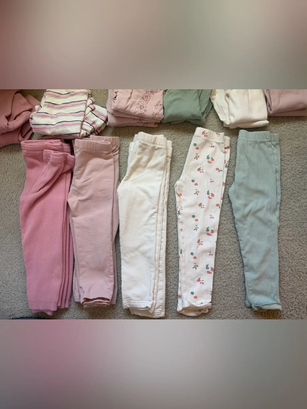 Lot of Girls Organic Little Planet Leggings and Tops 4T